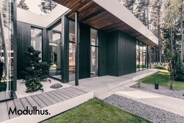 Utsida CLT-villa från Modulhus.se